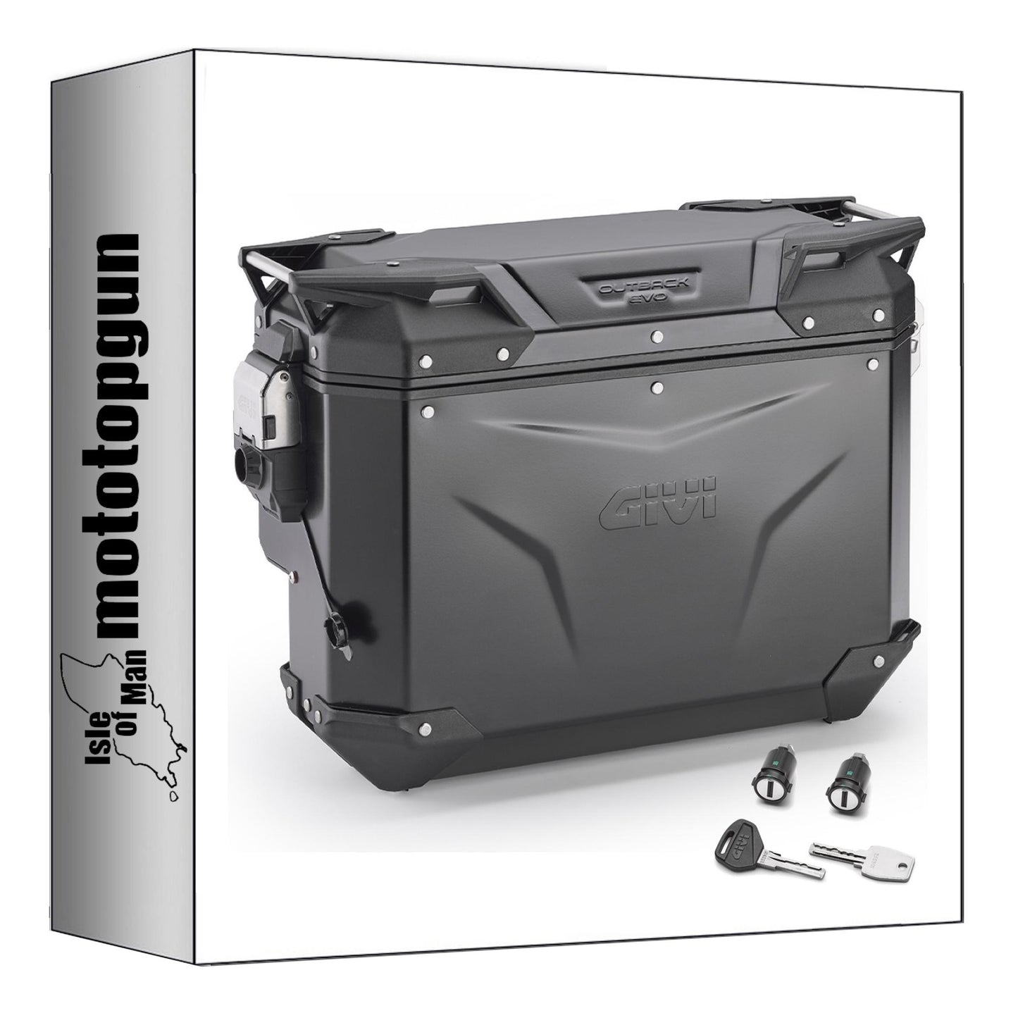 GIVI VALIGIA LATERALE DESTRA SCANTONATA OBKEVS33BR MONOKEY CAM-SIDE TREKKER OUTBACK EVO SMART ALLUMINIO NERO + SERRATURA 33 LT 