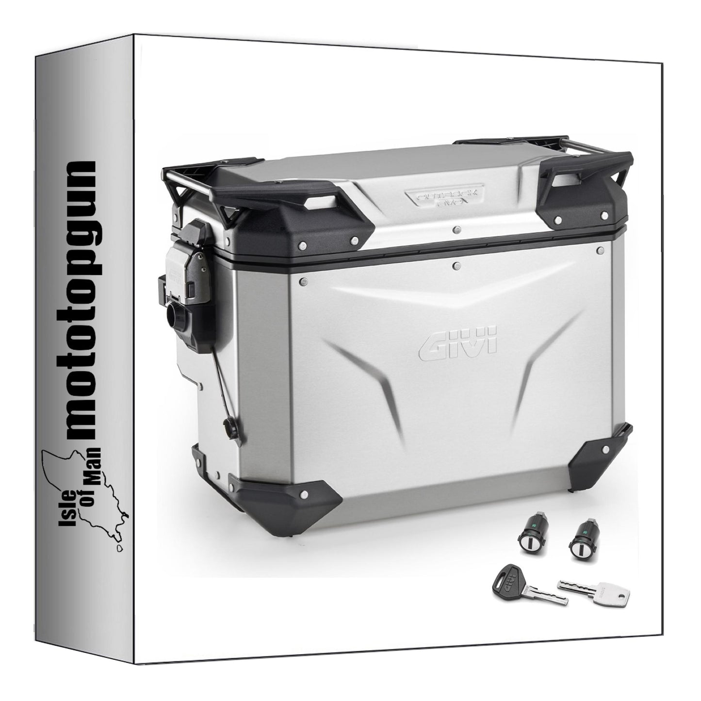 GIVI VALIGIA LATERALE DESTRA SCANTONATA OBKEVS40AR MONOKEY CAM-SIDE TREKKER OUTBACK EVO SMART ALLUMINIO + SERRATURA 40 LT 