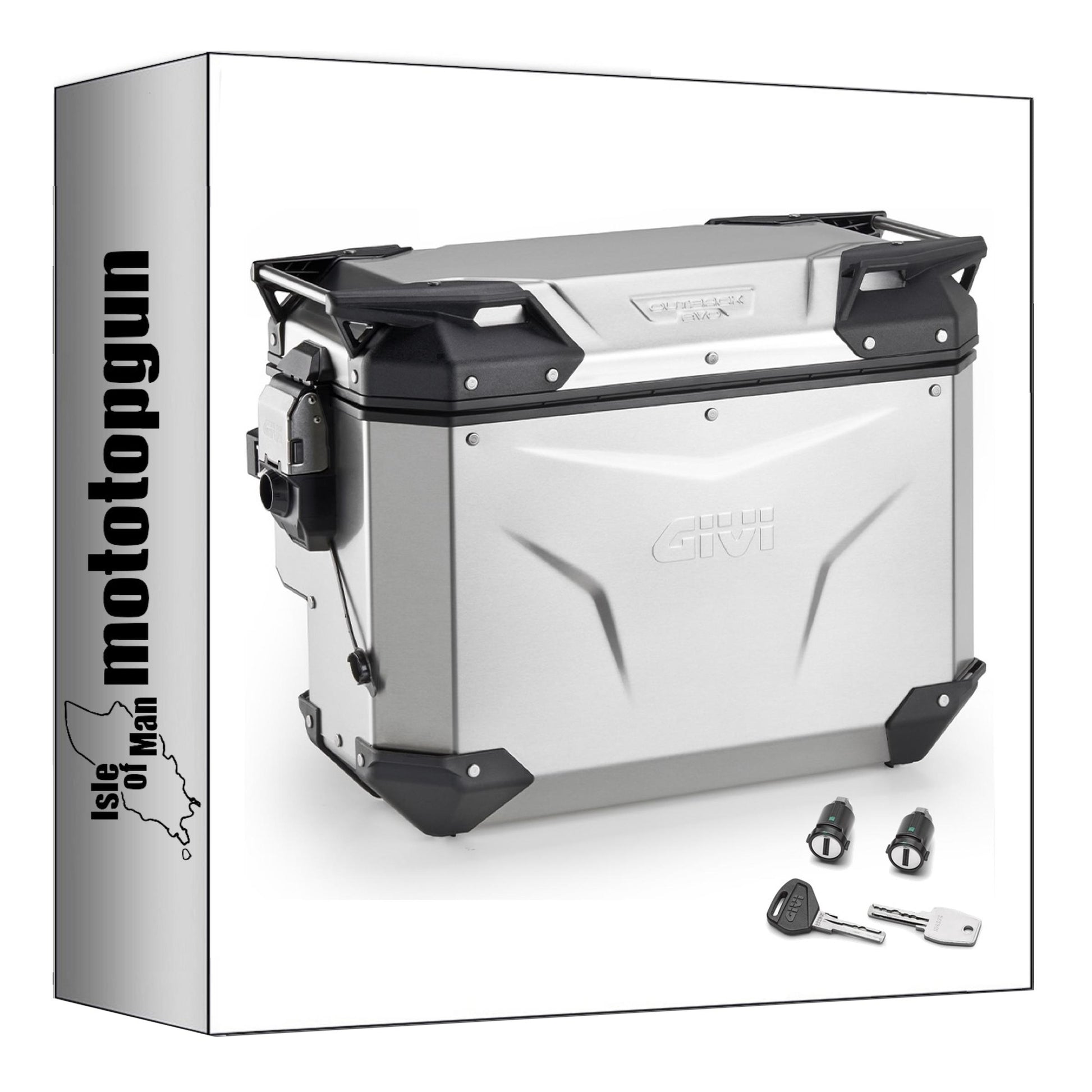 GIVI VALIGIA LATERALE DESTRA SCANTONATA OBKEVS40AR MONOKEY CAM-SIDE TREKKER OUTBACK EVO SMART ALLUMINIO + SERRATURA 40 LT 