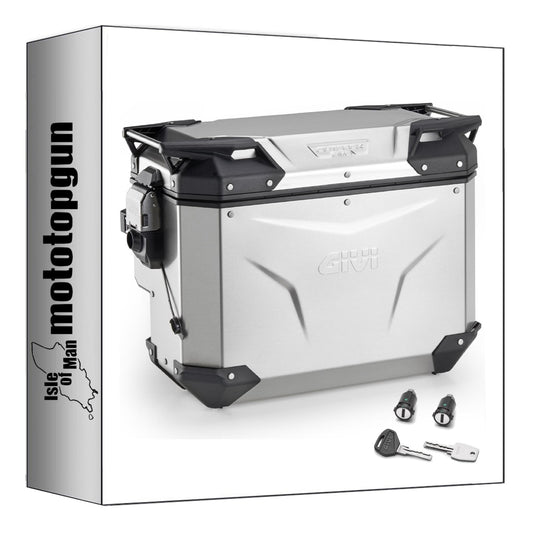 GIVI VALIGIA LATERALE DESTRA SCANTONATA OBKEVS40AR MONOKEY CAM-SIDE TREKKER OUTBACK EVO SMART ALLUMINIO + SERRATURA 40 LT 