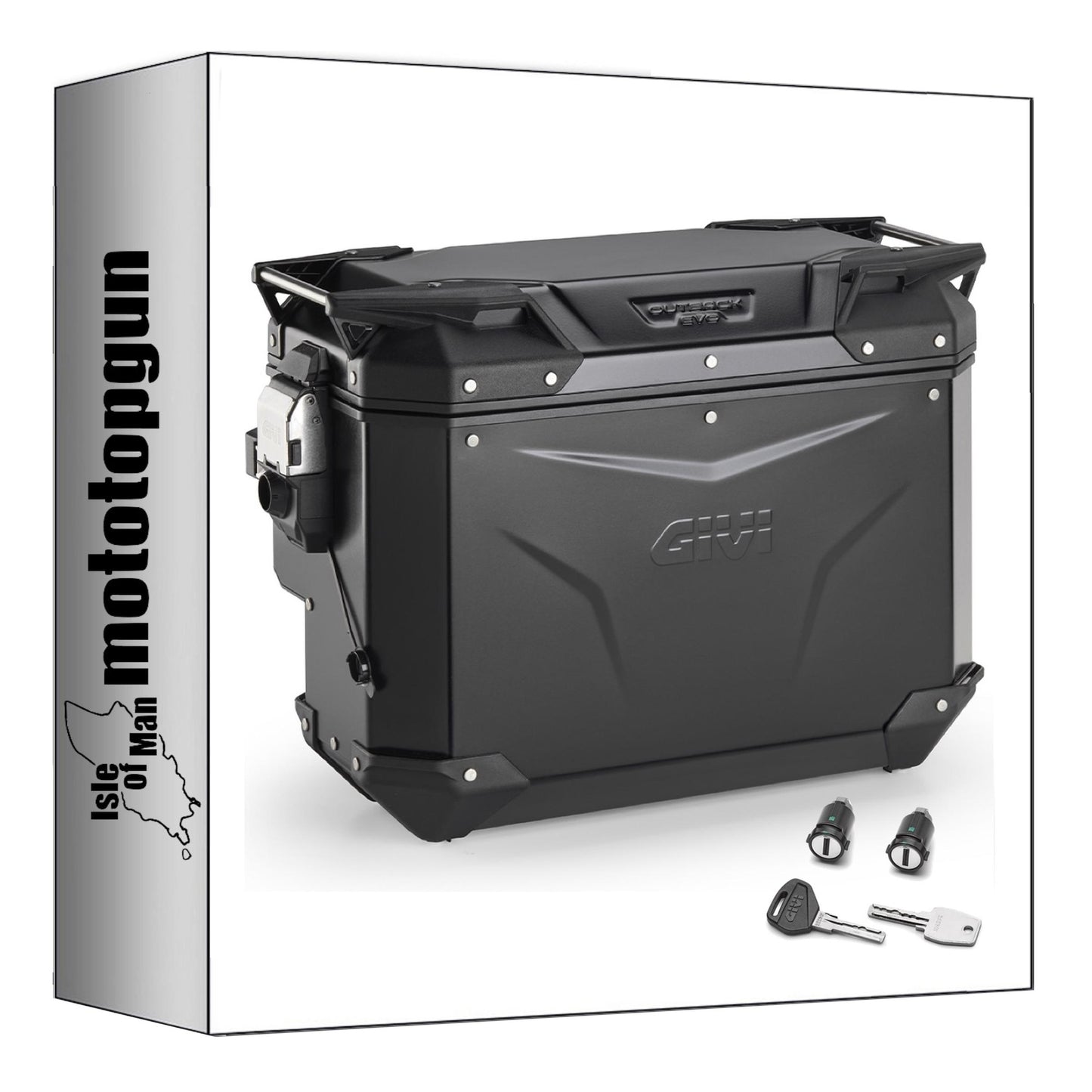 GIVI VALIGIA LATERALE DESTRA SCANTONATA OBKEVS40BR MONOKEY CAM-SIDE TREKKER OUTBACK EVO SMART ALLUMINIO NERO + SERRATURA 40 LT 