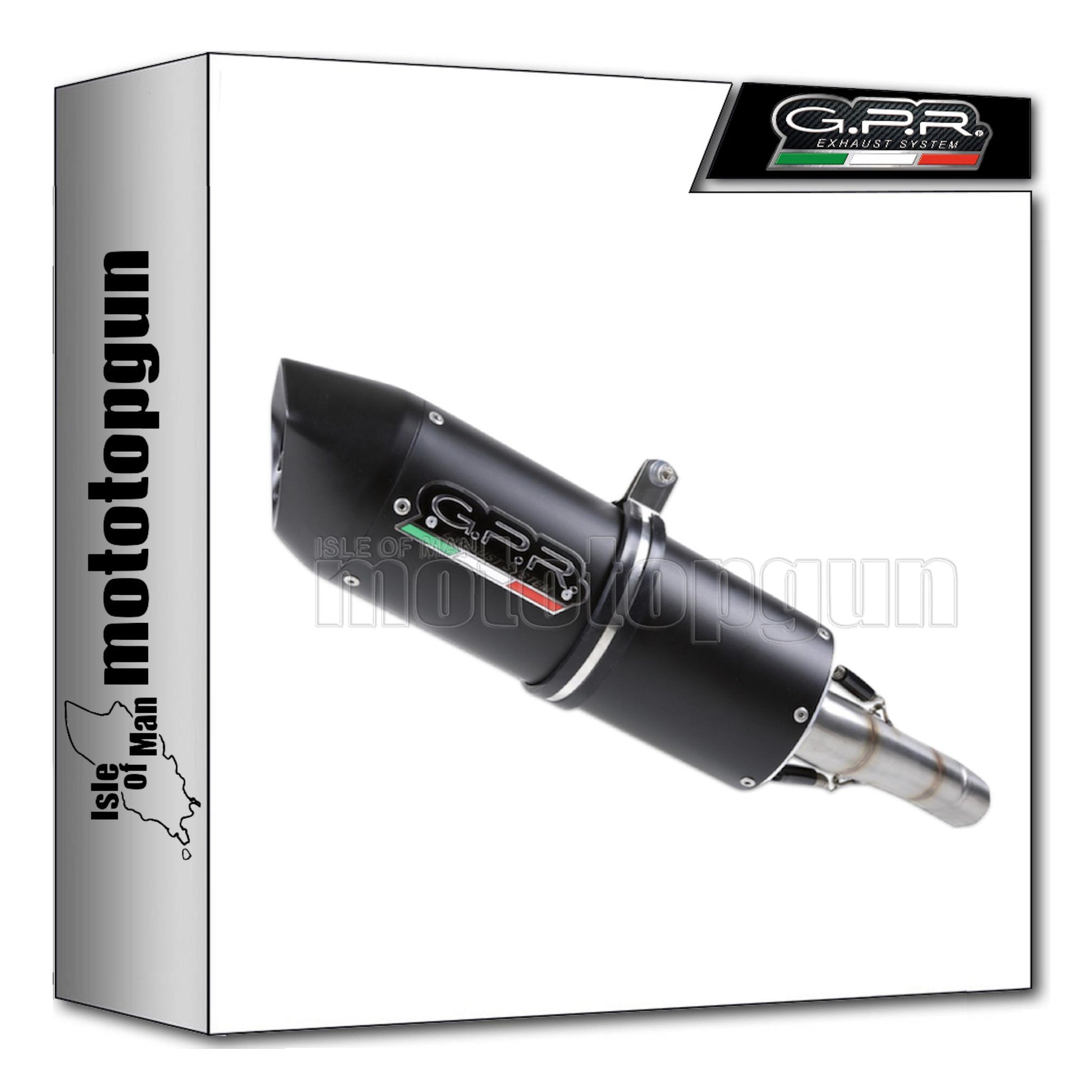 GPR K.127.1.FUNE SCARICO RACE FURORE NERO NERO PER KAWASAKI Z250 13/16
