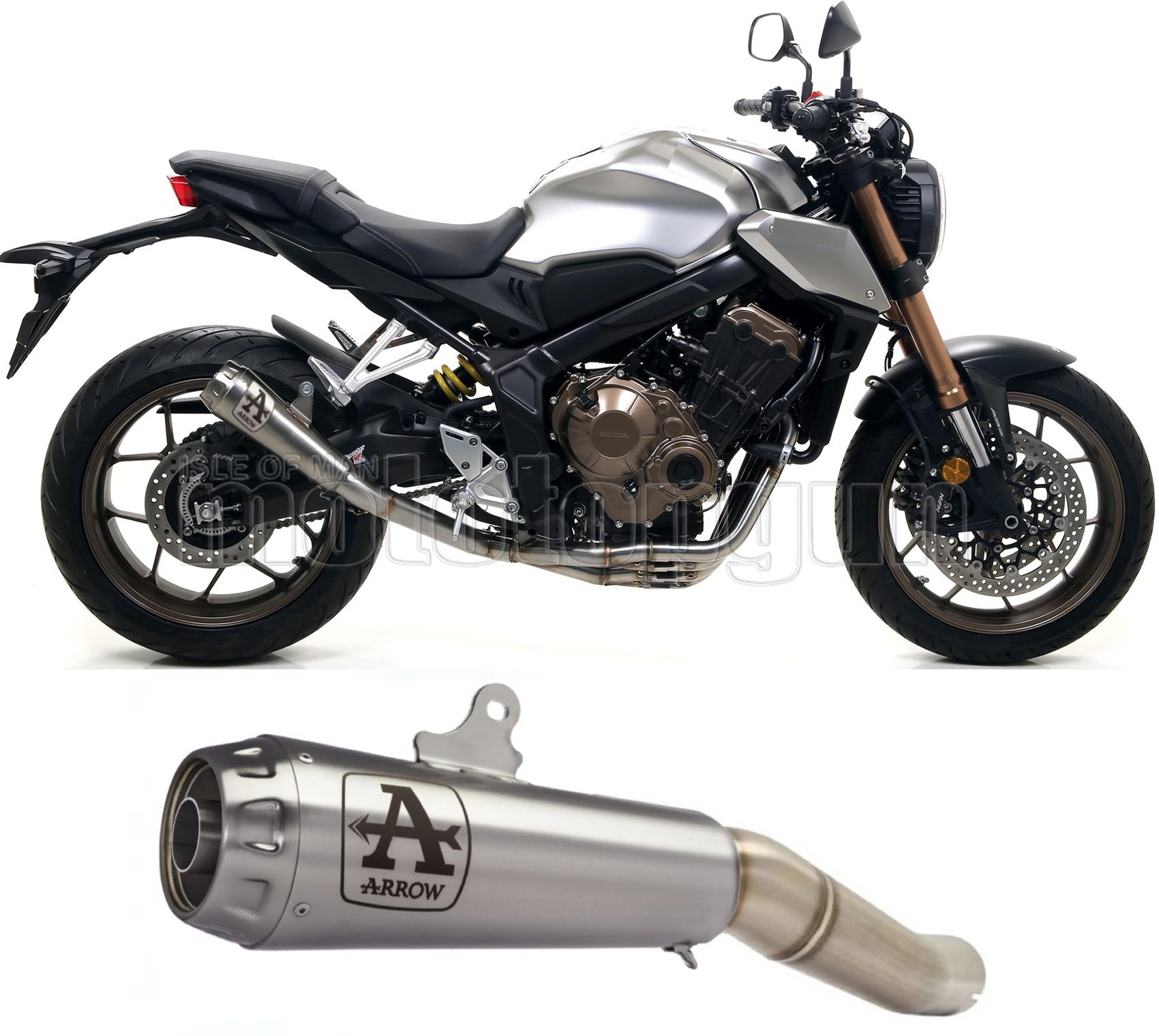 SCARICO COMPLETO OMOLOGATO CATALIZZATO ARROW PRO-RACE IN TITANIO CON FONDELLO IN TITANIO COMPATIBILE CON HONDA CB 650 R 19/22