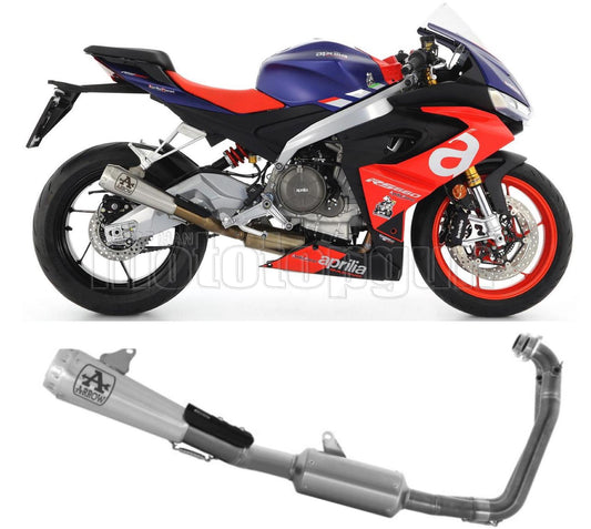 SCARICO COMPLETO OMOLOGATO CATALIZZATO ARROW PRO-RACE IN TITANIO CON FONDELLO IN TITANIO COMPATIBILE CON APRILIA RS 660 20/23
