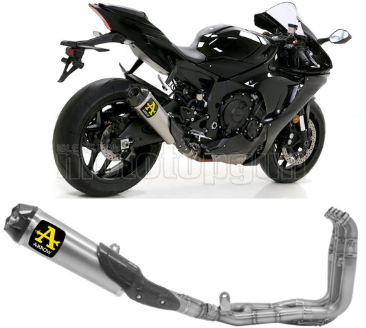 SCARICO COMPLETO OMOLOGATO CATALIZZATO ARROW WORKS IN FULL TITANIO CON FONDELLO IN CARBY COMPATIBILE CON YAMAHA YZF R1 17/23