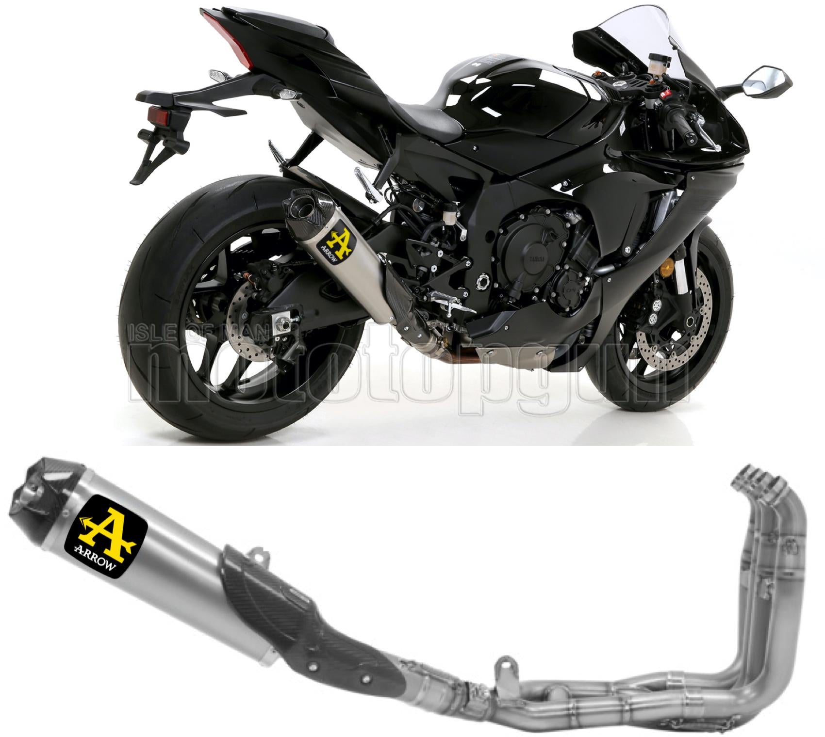 SCARICO COMPLETO OMOLOGATO CATALIZZATO ARROW WORKS IN FULL TITANIO CON FONDELLO IN CARBY COMPATIBILE CON YAMAHA YZF R1 17/23