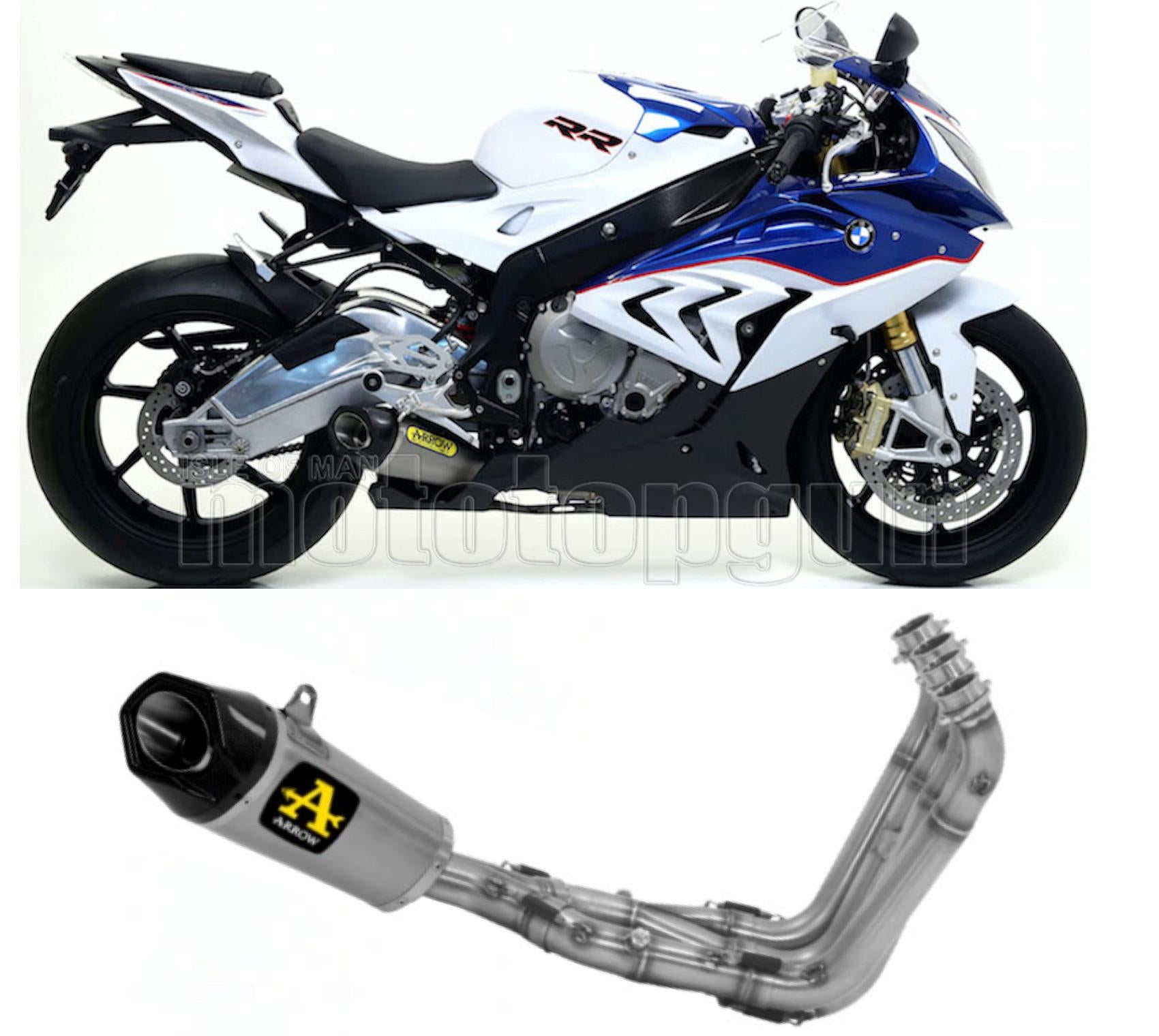 SCARICO COMPLETO OMOLOGATO CATALIZZATO BASSO ARROW WORKS IN TITANIO CON FONDELLO IN CARBY COMPATIBILE CON BMW S1000 S-1000 RR 15/18