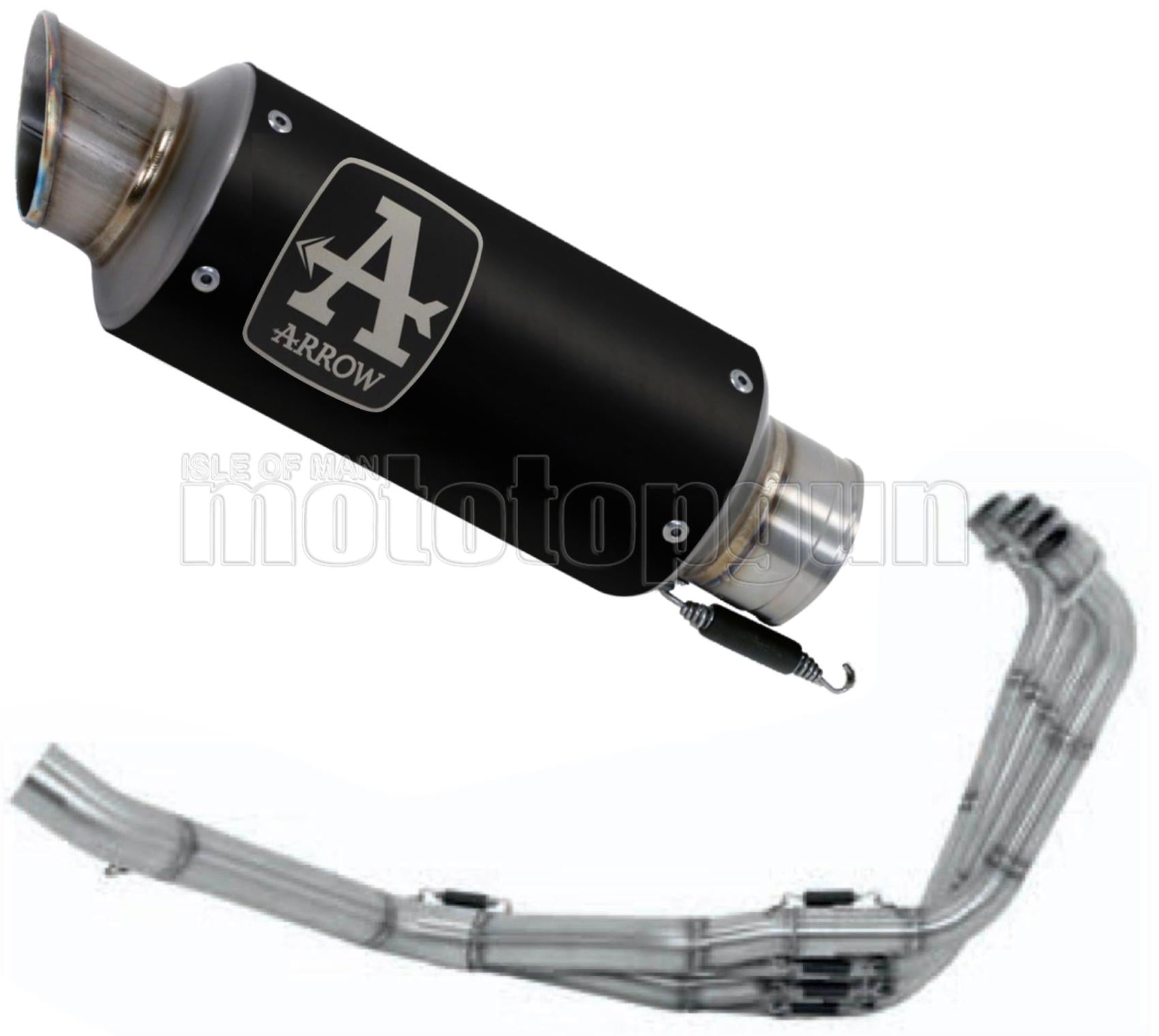 SCARICO COMPLETO OMOLOGATO CATALIZZATO BASSO ARROW GP2 GP-2 IN NICHROM NERO CON FONDELLO IN INOX COMPATIBILE CON HONDA CB 650 R 19/22