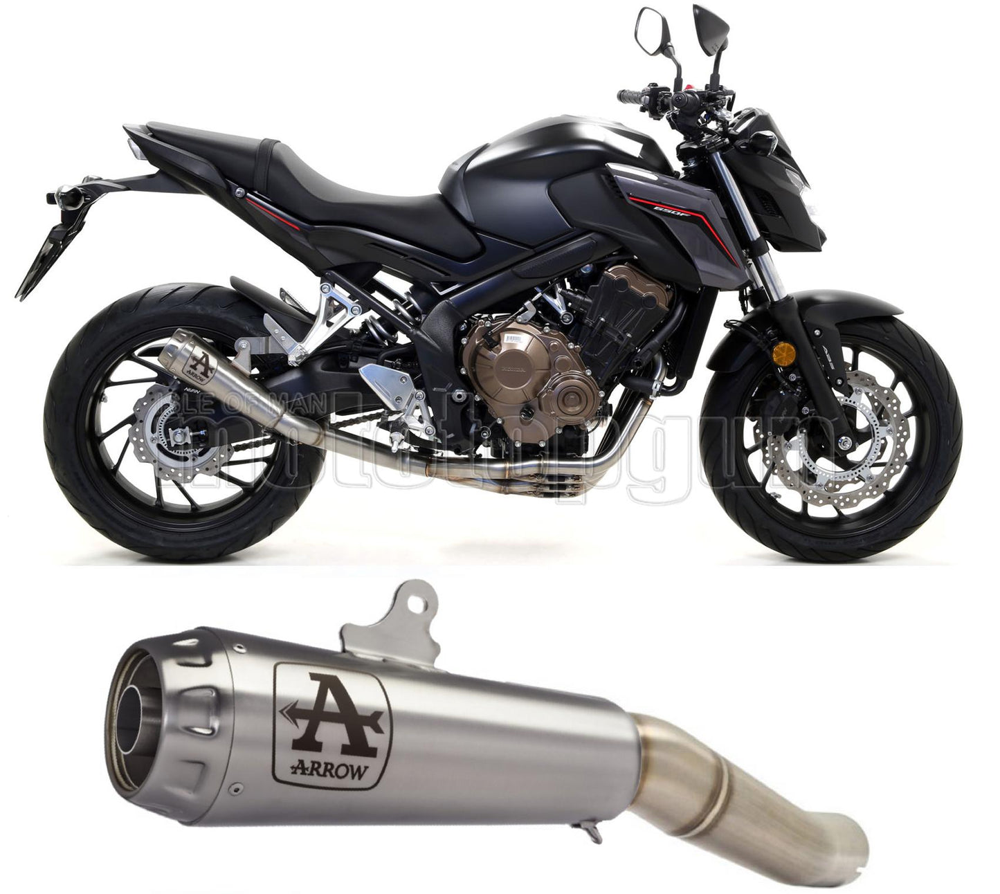 SCARICO COMPLETO OMOLOGATO CATALIZZATO ARROW PRO-RACE IN TITANIO CON FONDELLO IN TITANIO COMPATIBILE CON HONDA CB 650 F 14/18