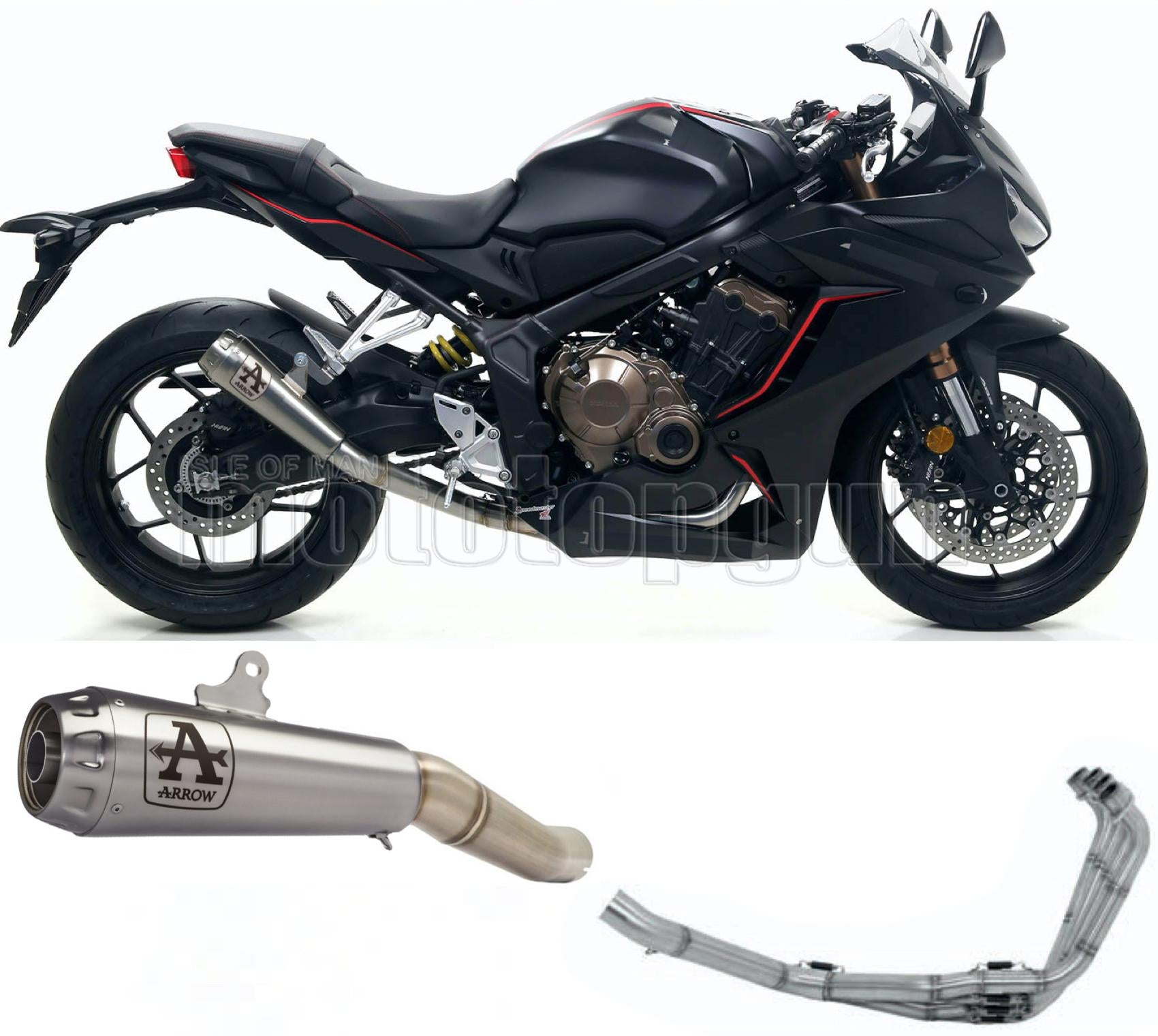 SCARICO COMPLETO OMOLOGATO CATALIZZATO ARROW PRO-RACE IN TITANIO CON FONDELLO IN TITANIO COMPATIBILE CON HONDA CBR 650 R 19/22