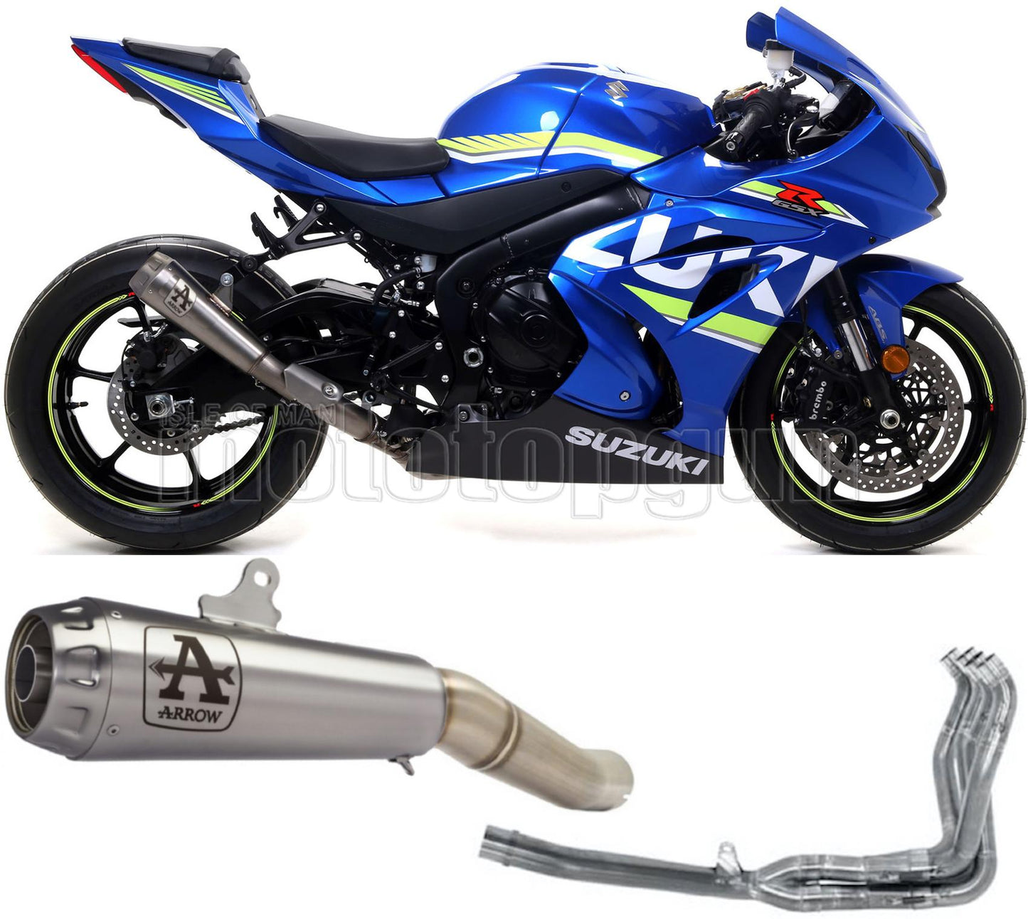 SCARICO COMPLETO OMOLOGATO CATALIZZATO ARROW PRO-RACE IN TITANIO CON FONDELLO IN TITANIO COMPATIBILE CON SUZUKI GSX-R 1000 17/20