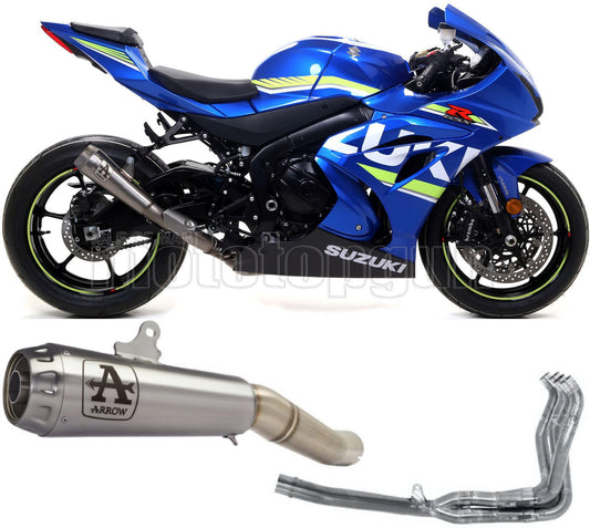 SCARICO COMPLETO OMOLOGATO CATALIZZATO ARROW PRO-RACE IN TITANIO CON FONDELLO IN TITANIO COMPATIBILE CON SUZUKI GSX-R 1000 17/20