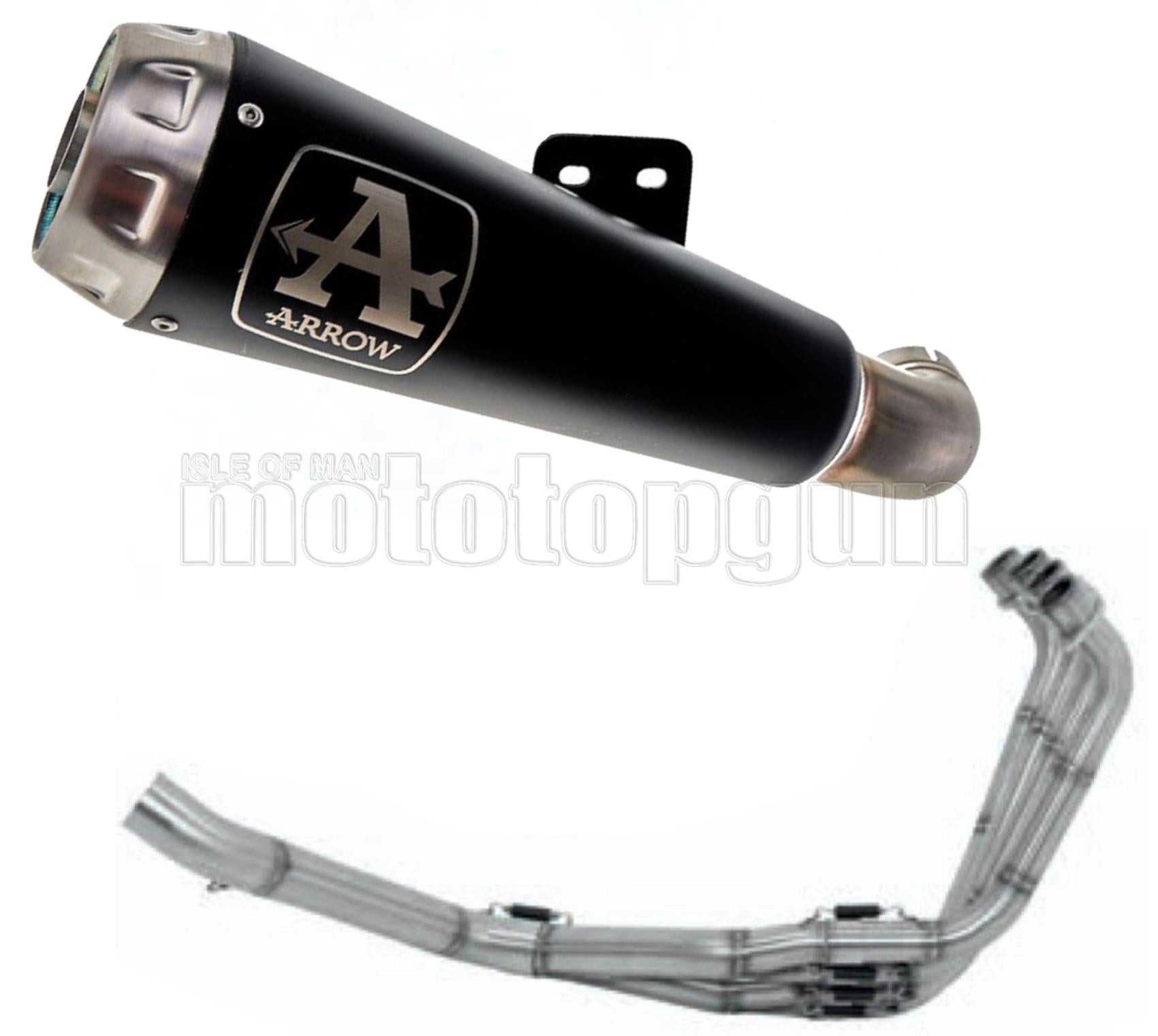 SCARICO COMPLETO OMOLOGATO CATALIZZATO ARROW PRO-RACE IN NICHROM NERO CON FONDELLO IN INOX COMPATIBILE CON HONDA CBR 650 R 19/22