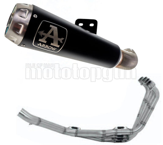 SCARICO COMPLETO OMOLOGATO CATALIZZATO ARROW PRO-RACE IN NICHROM NERO CON FONDELLO IN INOX COMPATIBILE CON HONDA CBR 650 R 19/22