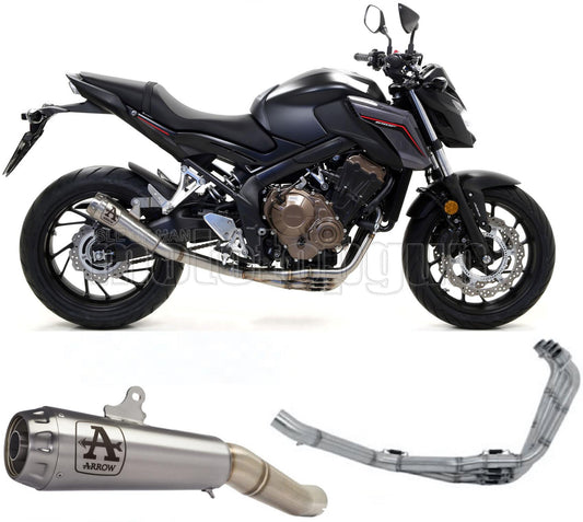SCARICO COMPLETO OMOLOGATO CATALIZZATO ARROW PRO-RACE IN TITANIO CON FONDELLO IN TITANIO COMPATIBILE CON HONDA CB 650 F 14/18