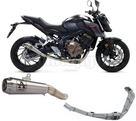 SCARICO COMPLETO OMOLOGATO CATALIZZATO ARROW PRO-RACE IN TITANIO CON FONDELLO IN TITANIO COMPATIBILE CON HONDA CBR 650 F 14/18