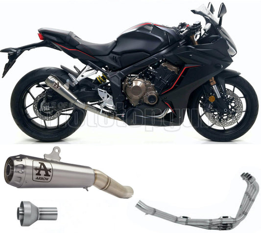 SCARICO COMPLETO OMOLOGATO CATALIZZATO ARROW PRO-RACE IN TITANIO CON FONDELLO IN TITANIO COMPATIBILE CON HONDA CBR 650 R 19/22