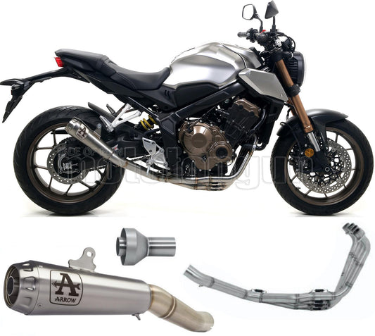 SCARICO COMPLETO OMOLOGATO CATALIZZATO ARROW PRO-RACE IN NICHROM CON FONDELLO IN INOX COMPATIBILE CON HONDA CB 650 R 19/22