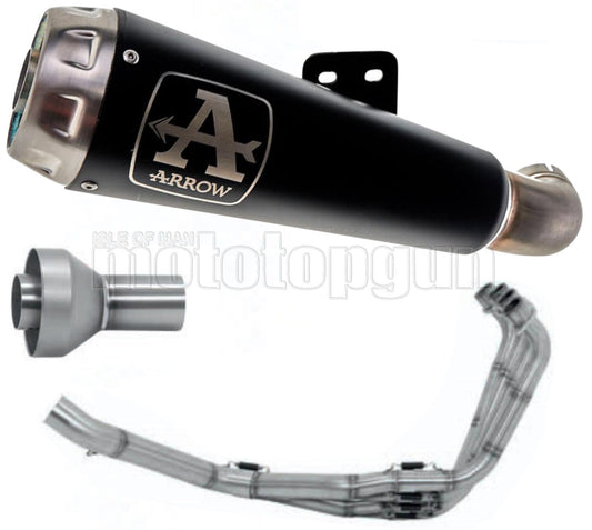 SCARICO COMPLETO OMOLOGATO CATALIZZATO ARROW PRO-RACE IN NICHROM NERO CON FONDELLO IN INOX COMPATIBILE CON HONDA CB 650 R 19/22