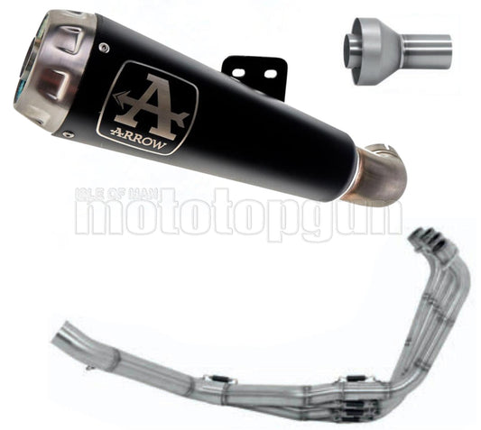 SCARICO COMPLETO OMOLOGATO CATALIZZATO ARROW PRO-RACE IN NICHROM NERO CON FONDELLO IN INOX COMPATIBILE CON HONDA CBR 650 R 19/22