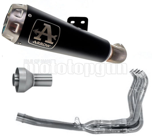 SCARICO COMPLETO OMOLOGATO CATALIZZATO ARROW PRO-RACE IN NICHROM NERO CON FONDELLO IN INOX COMPATIBILE CON SUZUKI GSX-R 1000 17/20