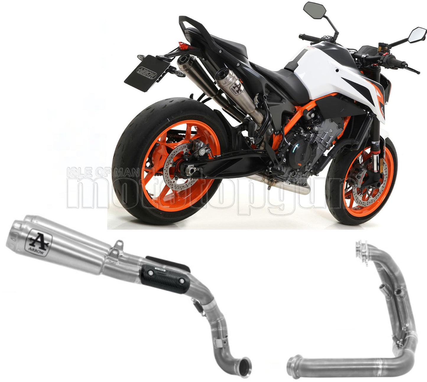 SCARICO COMPLETO OMOLOGATO CATALIZZATO ARROW PRO-RACE IN TITANIO CON FONDELLO IN TITANIO COMPATIBILE CON KTM 890 DUKE R 20/23