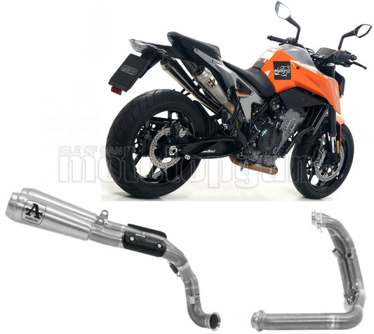 SCARICO COMPLETO OMOLOGATO CATALIZZATO ARROW PRO-RACE IN NICHROM CON FONDELLO IN INOX COMPATIBILE CON KTM 790 DUKE 18/20