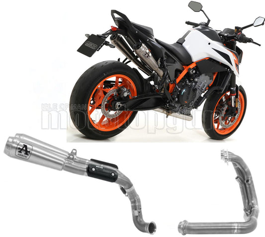 SCARICO COMPLETO OMOLOGATO CATALIZZATO ARROW PRO-RACE IN NICHROM CON FONDELLO IN INOX COMPATIBILE CON KTM 890 DUKE R 20/23
