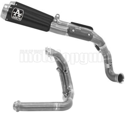 SCARICO COMPLETO OMOLOGATO CATALIZZATO ARROW PRO-RACE IN NICHROM NERO CON FONDELLO IN INOX COMPATIBILE CON KTM 790 DUKE 18/20