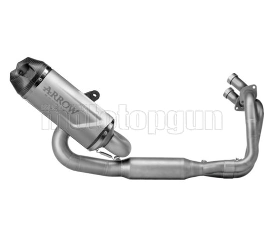 SCARICO COMPLETO OMOLOGATO CATALIZZATO BASSO ARROW INDY-RACE EVO IN TITANIO CON FONDELLO IN CARBY COMPATIBILE CON KAWASAKI Z650 Z-650 2024