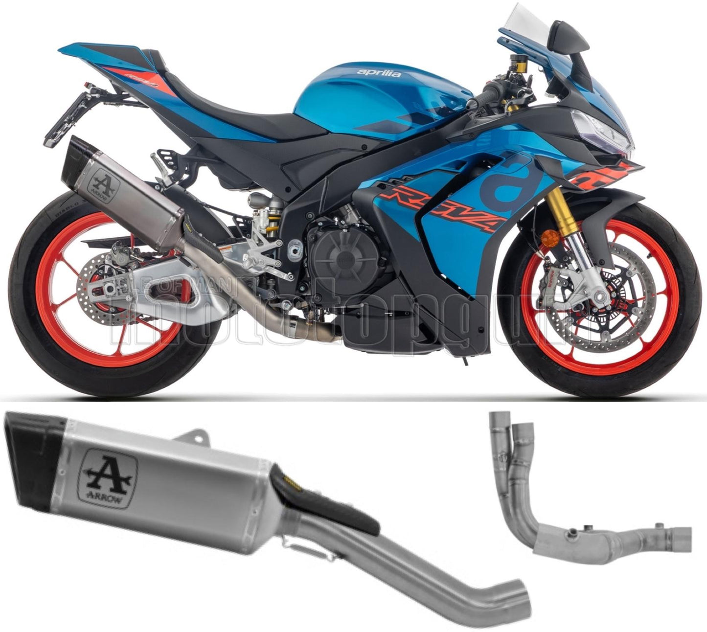 ARROW SCARICO COMPLETO RACE PISTA TITANIO FONDELLO CARBY COMPATIBILE CON APRILIA RSV4 RSV-4 2025