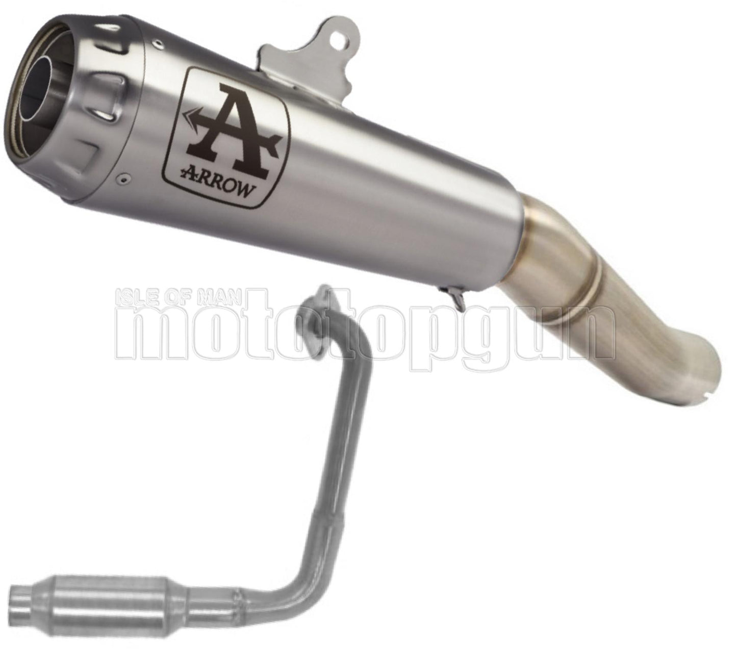 SCARICO COMPLETO RACE OPEN ARROW PRO-RACE IN NICHROM CON FONDELLO IN INOX COMPATIBILE CON YAMAHA MT125 MT-125 21/22