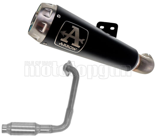 SCARICO COMPLETO OMOLOGATO OPEN ARROW PRO-RACE IN NICHROM NERO CON FONDELLO IN INOX COMPATIBILE CON YAMAHA XSR 125 22/23