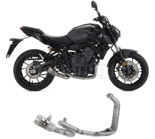 SCARICO COMPLETO OMOLOGATO CATALIZZATO BASSO ARROW PRO-RACE IN TITANIO CON FONDELLO IN TITANIO COMPATIBILE CON YAMAHA MT07 MT-07 21/23