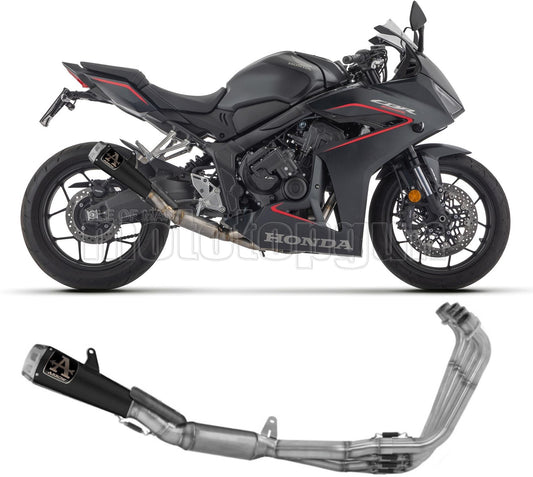 SCARICO COMPLETO OMOLOGATO CATALIZZATO BASSO ARROW PRO-RACE IN ALLUMINIO NERO COMPATIBILE CON HONDA CBR 650 R 2024