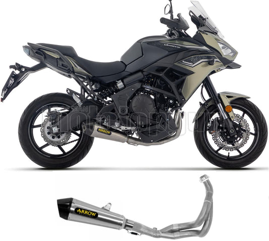 ARROW SCARICO COMPLETO RACE X-KONE TITANIO NERO FONDELLO CARBY COMPATIBILE CON KAWASAKI VERSYS 650 2025