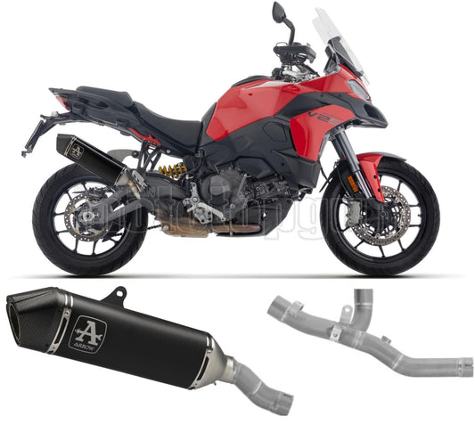 SCARICO RACE R VELOCE TITANIO NERO FONDELLO CARBY COMPATIBILE CON DUCATI MULTISTRADA V2 / S E5+ 2025