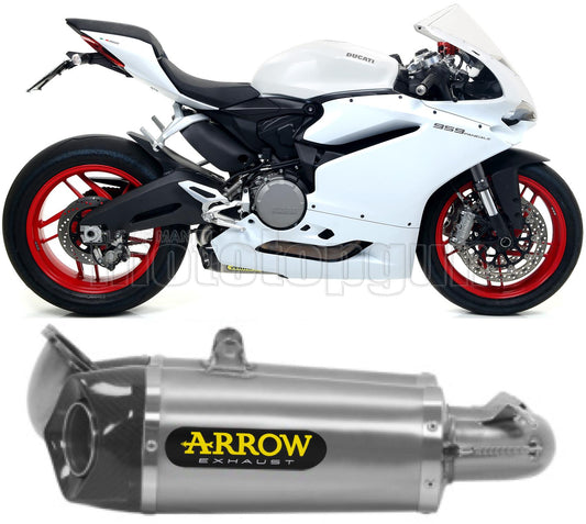 SCARICO COMPLETO OMOLOGATO CATALIZZATO BASSO ARROW WORKS IN TITANIO CON FONDELLO IN CARBY COMPATIBILE CON DUCATI PANIGALE 959 16/19