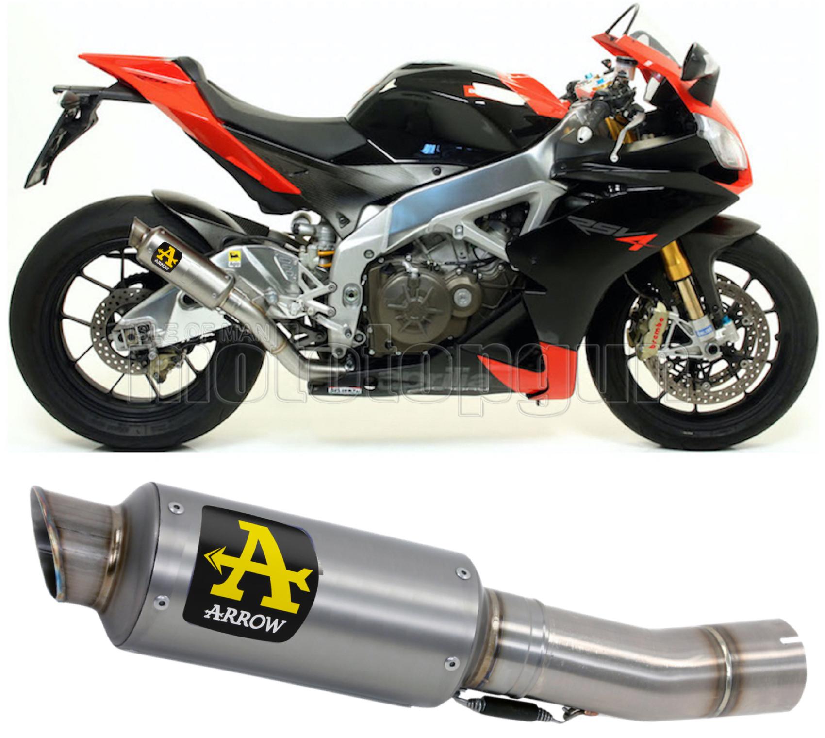 SCARICO COMPLETO OMOLOGATO CATALIZZATO ALTO ARROW GP2 GP-2 IN TITANIO CON FONDELLO IN TITANIO COMPATIBILE CON APRILIA RSV4 RSV-4 09/15