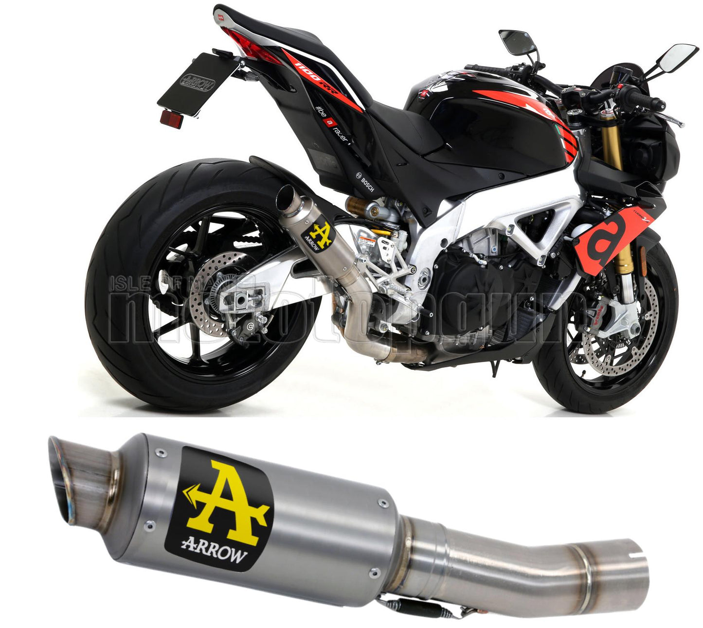 SCARICO COMPLETO OMOLOGATO CATALIZZATO ALTO ARROW GP2 GP-2 IN TITANIO CON FONDELLO IN TITANIO COMPATIBILE CON APRILIA TUONO V4-R APRC 11/15