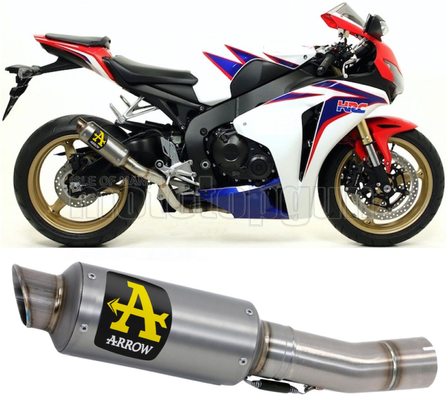 SCARICO COMPLETO OMOLOGATO CATALIZZATO ALTO ARROW GP2 GP-2 IN TITANIO CON FONDELLO IN TITANIO COMPATIBILE CON HONDA CBR 1000 RR 08/13