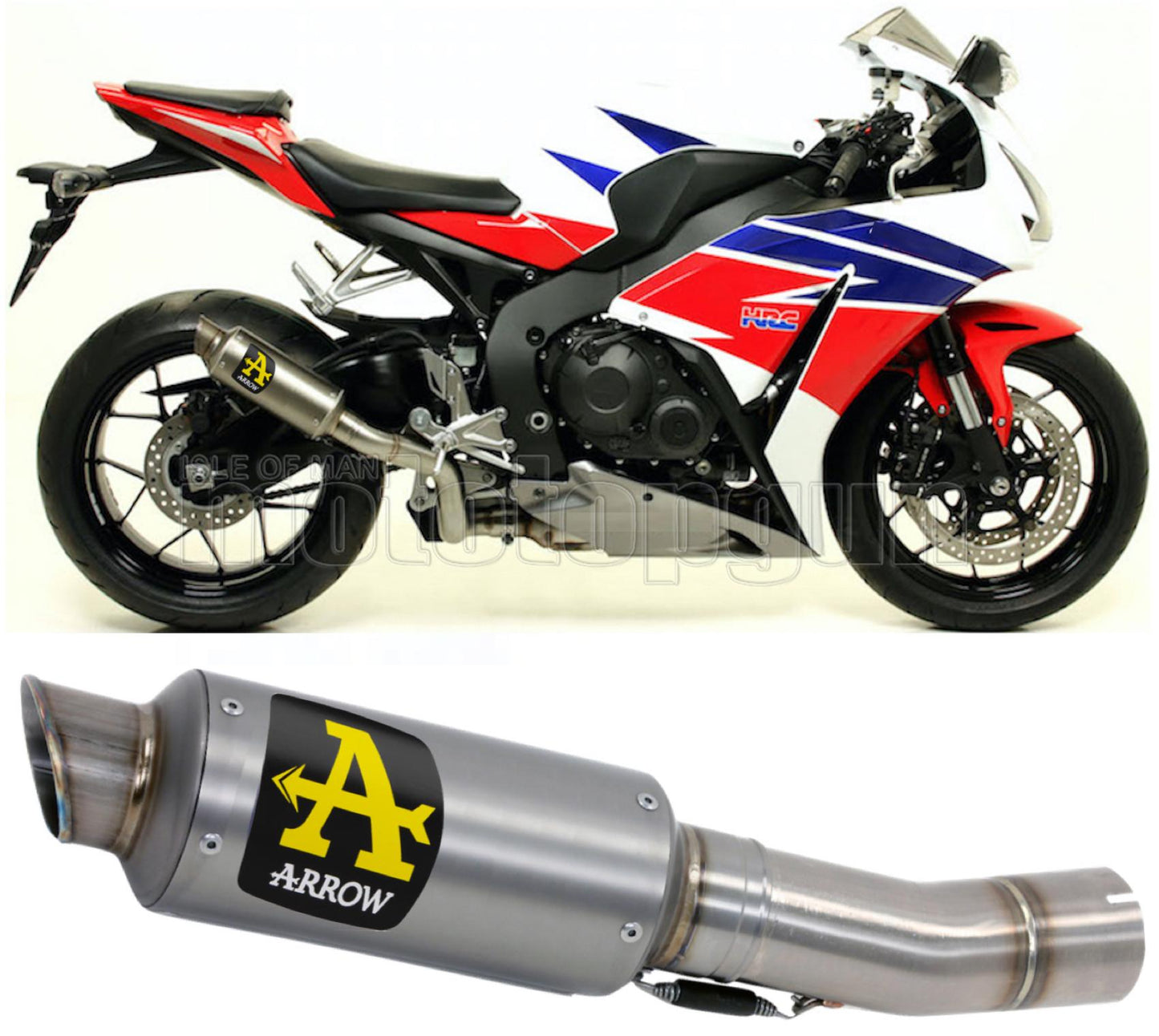 SCARICO COMPLETO OMOLOGATO CATALIZZATO ALTO ARROW GP2 GP-2 IN TITANIO CON FONDELLO IN TITANIO COMPATIBILE CON HONDA CBR 1000 RR 14/16