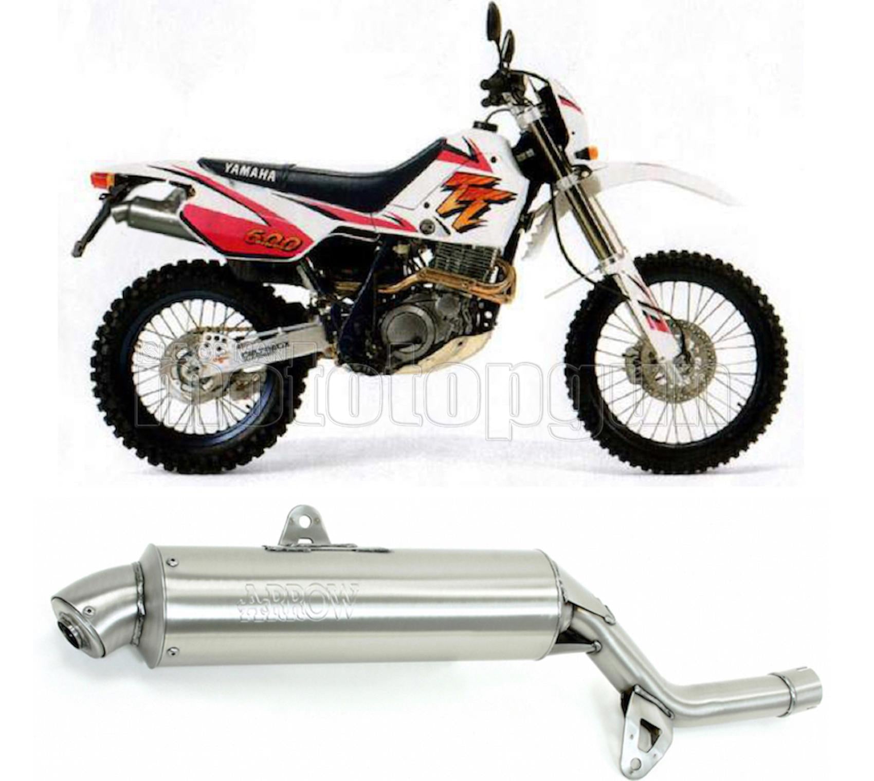 SCARICO OMOLOGATO ARROW PARIS DACAR IN INOX CON FONDELLO IN INOX COMPATIBILE CON YAMAHA TT 600 E 2000