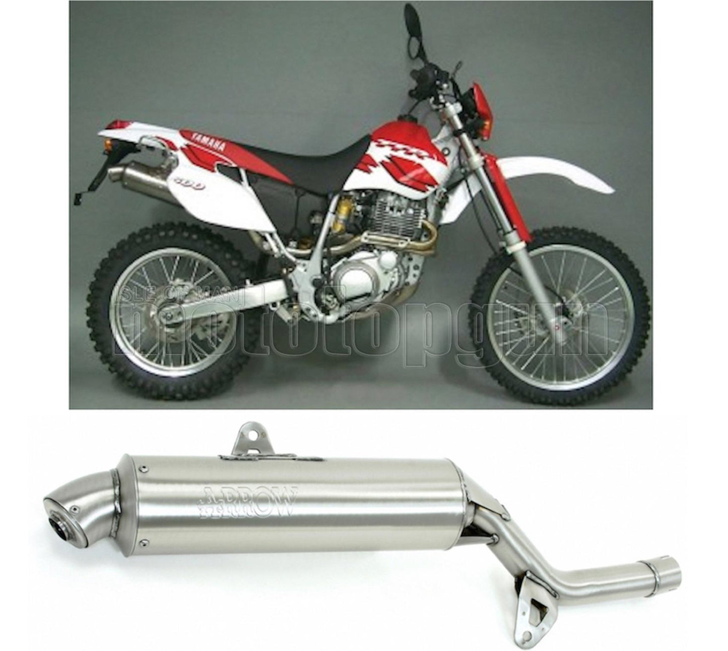 SCARICO OMOLOGATO ARROW PARIS DACAR IN INOX CON FONDELLO IN INOX COMPATIBILE CON YAMAHA TT 600 R 99/01