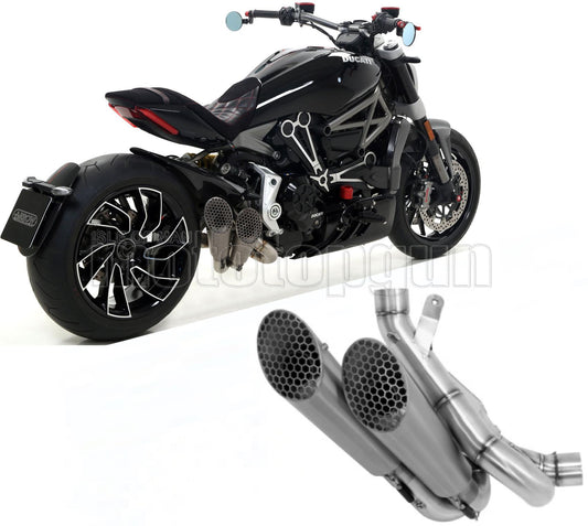 SCARICO COMPLETO OMOLOGATO CATALIZZATO ARROW PRO-RACE IN TITANIO CON FONDELLO IN TITANIO COMPATIBILE CON DUCATI XDIAVEL X-DIAVEL 16/20