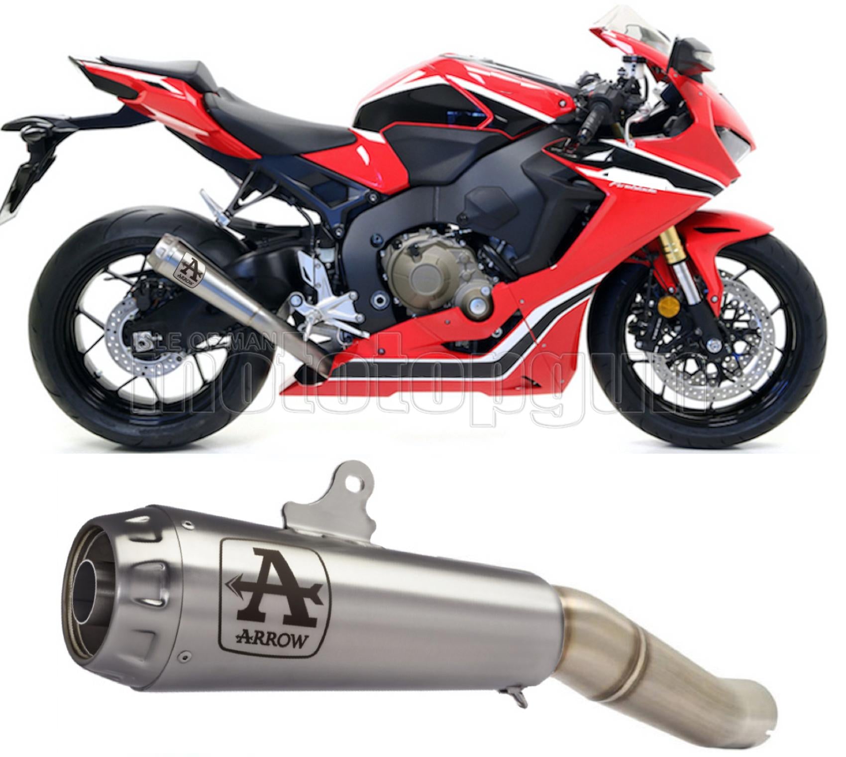 SCARICO COMPLETO OMOLOGATO CATALIZZATO DOPPIO TERMINALE ARROW PRO-RACE IN TITANIO CON FONDELLO IN TITANIO COMPATIBILE CON HONDA CBR 1000 RR 17/19
