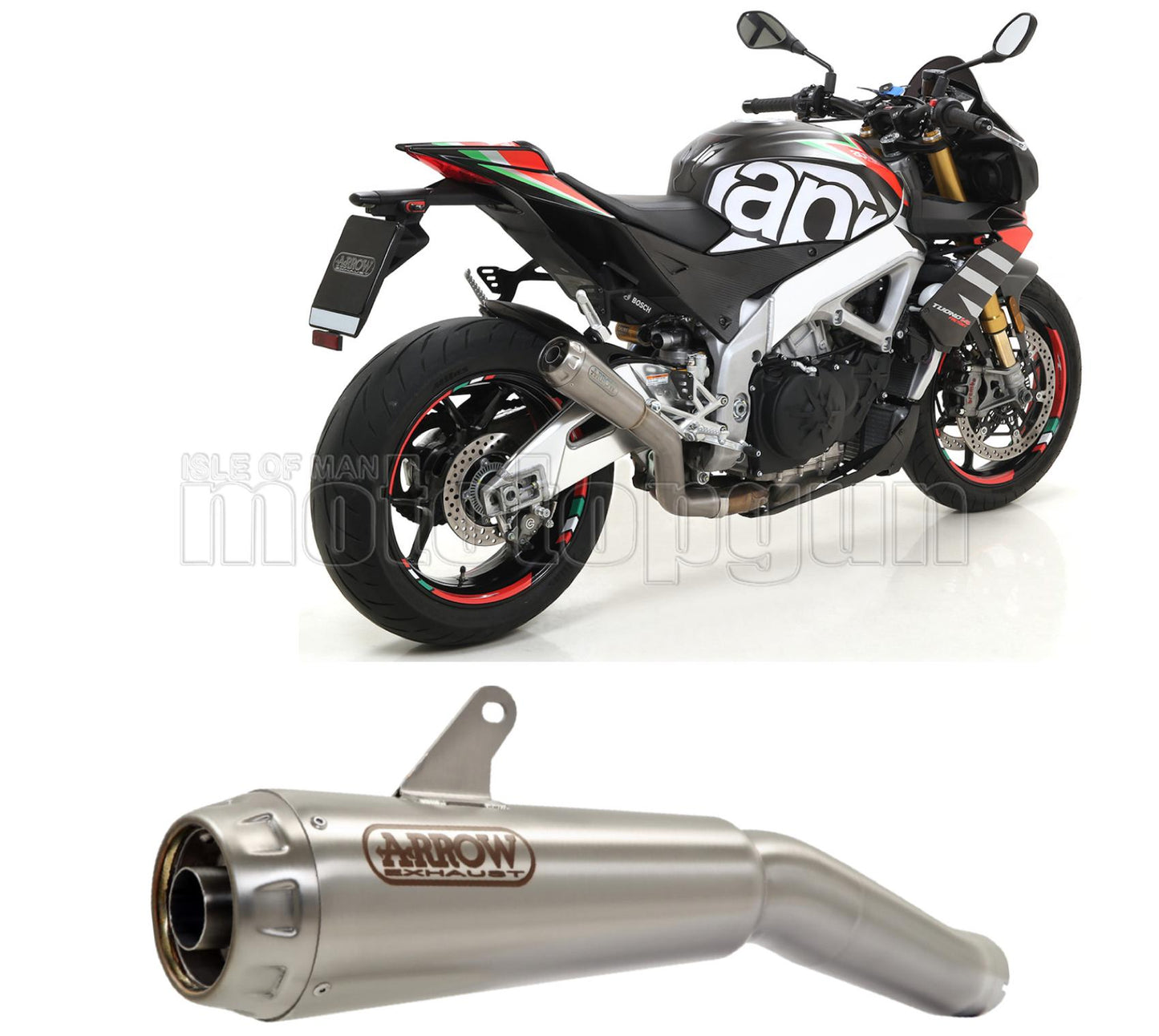 SCARICO COMPLETO OMOLOGATO CATALIZZATO ARROW PRO-RACE IN NICHROM CON FONDELLO IN INOX COMPATIBILE CON APRILIA TUONO V4 1100 FACTORY 19/20