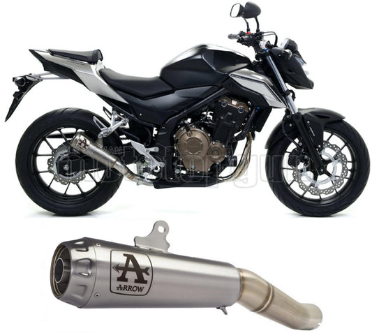 SCARICO COMPLETO OMOLOGATO CATALIZZATO BASSO ARROW PRO-RACE IN NICHROM CON FONDELLO IN INOX COMPATIBILE CON HONDA CB 500 F 16/18