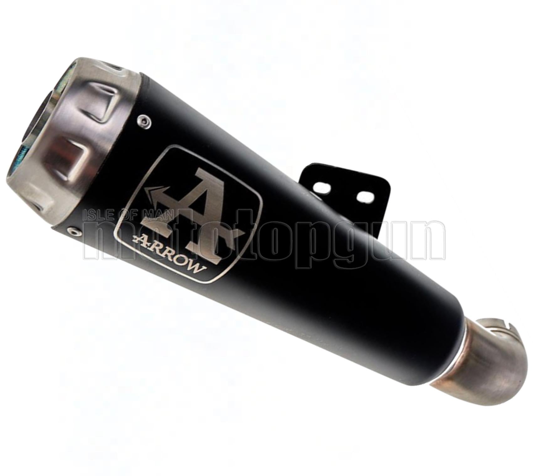 SCARICO COMPLETO OMOLOGATO CATALIZZATO BASSO ARROW PRO-RACE IN NICHROM NERO CON FONDELLO IN INOX COMPATIBILE CON HONDA CB 500 F 16/18