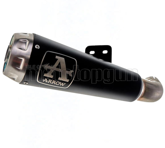SCARICO COMPLETO OMOLOGATO CATALIZZATO BASSO ARROW PRO-RACE IN NICHROM NERO CON FONDELLO IN INOX COMPATIBILE CON HONDA CBR 500 R 16/18